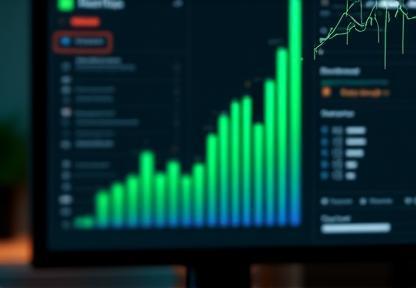 Graph showing growth on screen